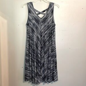 Style & Co.Flare Dress w/ Stretch, Blue & White, size 1X
